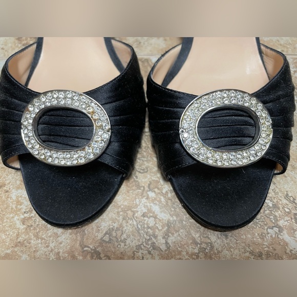 Manolo Blahnik black satin Sedaraby D’Orsay heels size 39 - Picture 8 of 13